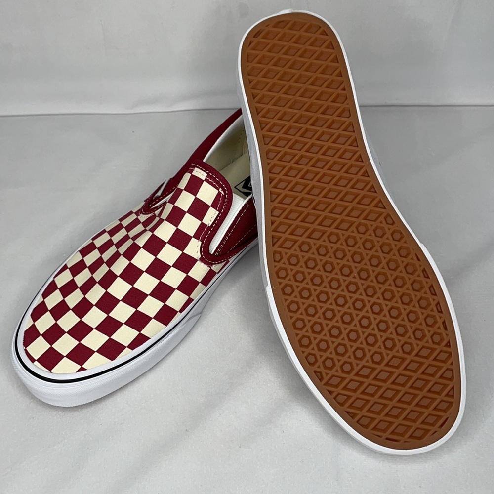 Vans checkerboard slip-on shoes-rumba red/white - Picture 4 of 6